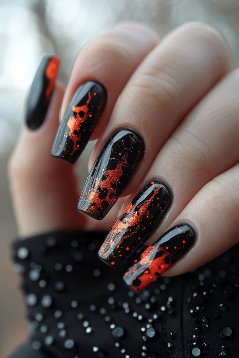 Leopard Print Nails: 50 Bold Designs to Try Now In 2024 - Latest & Trendy Nail Designs Coral Nails With Design, Glitter French Manicure, Halloween Acrylic Nails, Leopard Print Nails, Blue Nail Designs, Black Nail Designs, Short Acrylic Nails Designs, Halloween Nail Designs, Trendy Nail Design