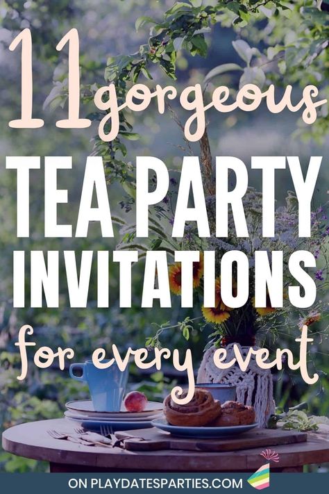 We've scoured the internet to find the best tea party invitations for your event. Whether you're celebrating a baby shower, bridal shower, or kids birthday party, we've got an option for you. From vintage tea party invitations, to printable tea party invitations, or even fancy invitations for a formal English afternoon tea, you're going to love these ideas. Afternoon Tea Party Invitations, Tea Party Invitation Ideas, Bridal Shower Invitations Tea Party, English Tea Party Ideas, English Tea Party Baby Shower Ideas, Yea Party Invitations, Tea Party Invitations Printable Free, High Tea Invitations Template, Tea Party Invitations Ladies