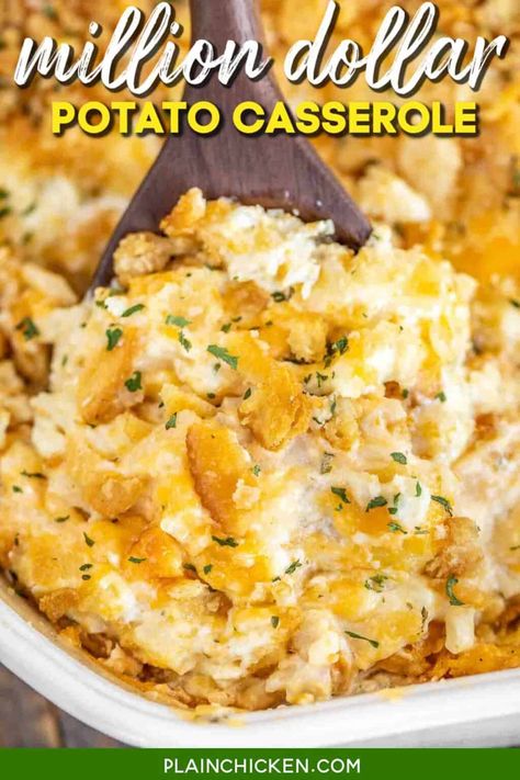 Christmas Dinner Recipe Ideas, Cottage Cheese Sour Cream, Cheesy Potato Casserole, Easter Side Dishes, Quick Side Dishes, Chicken Healthy, Potato Recipes Side Dishes, Potatoe Casserole Recipes, Plain Chicken