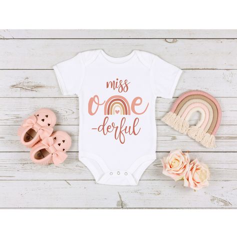 First Birthday Tshirt Ideas, Neutral Rainbow 1st Birthday Party, Rainbow 1st Birthday Party Ideas, Boho Rainbow Themed 1st Birthday Party, One Rainbow Birthday, First Birthday Shirt Girl, Rainbow Themed First Birthday Party, 1st Birthday Girl Rainbow Theme, First Birthday Girl Rainbow Theme