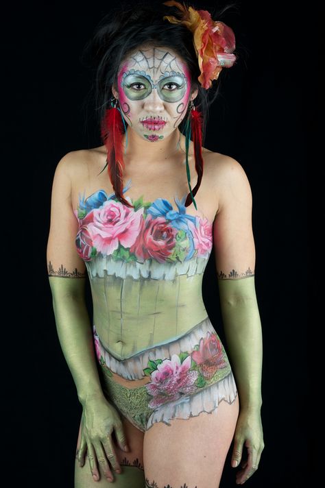 Body Art by Amy Medina www.enchantedbrushstrokes.com 3d Tattoos, Traditional Tattoos, Designs For Dresses, Gal Gadot, Body Painting, Face Painting, Realism, Face And Body, Body Art