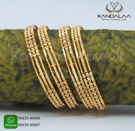 Fancy Bangles Gold Indian, Rodium Bangles Gold Latest, Dailywear Bangles Gold, Daily Use Gold Bangles Indian, Gold Bengal, Short Gold Necklace, Fancy Bangles, Plain Gold Bangles, Antique Bangles