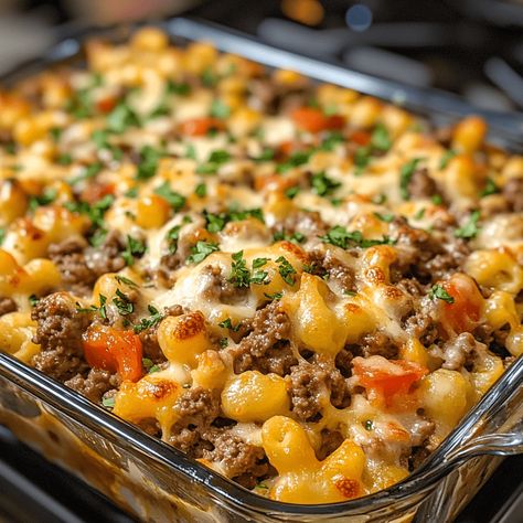 Hamburger Supreme Casserole Recipe - Forecipes Casserole With Hamburger Meat, Fried Black Eyed Peas Recipe, Best Hamburger Casserole Recipes, Hamburger Hotdish, Hamburger Meat Casseroles, Lunch Casserole, Hotdish Recipes, Hamburger Casseroles Recipes, Seasoned Ground Beef