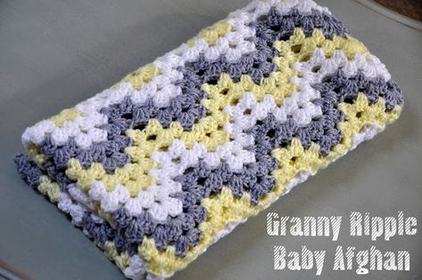 the kc experience: Granny Ripple Baby Afghan Free Crochet Baby Blanket Patterns, Ripple Baby Blanket, Crochet Baby Blanket Patterns, Free Crochet Baby Blanket, Baby Blanket Patterns, Crochet Ripple Pattern, Crocheted Afghans, Easy Crochet Baby Blanket, Crochet Afgans