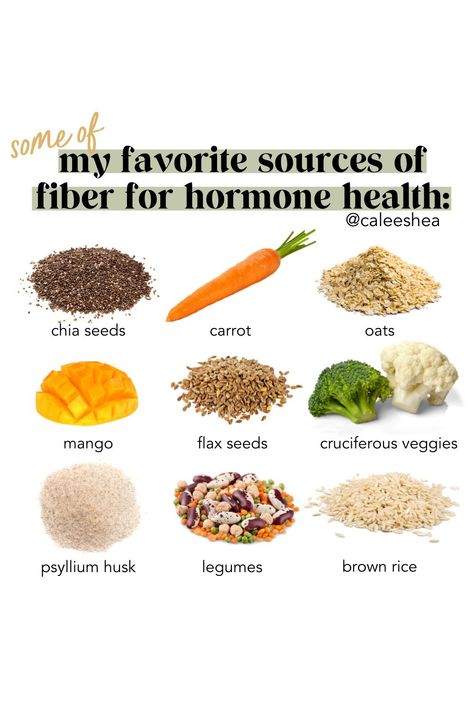 Did you know fiber is essential for hormone health? These are some of my favorite foods with fiber to help support those hormones. Topics: hormone health, hormone healthy recipes, hormone health menstrual cycle Follow me for more tips on hormones, gut health, period health and more! https://caleeshea.com/hormones/3-ways-to-eat-for-hormone-health/ Hormone Imbalance Food, Hormone Happy Meals, Foods To Help Hormonal Imbalance, Hormone And Gut Health, Healthy Hormone Breakfast, Gut Health And Hormones, Hormone Feasting Foods, Foods For Hormone Balance For Women, Hormone Healthy Meals