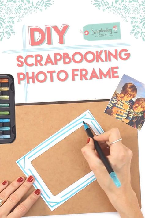 Scrapbook Tips, Diy Photo Frame, Beginner Scrapbooking, How To Make Photo, Diy Photo Frames, Simple Scrapbook, Album Scrapbooking, Scrapbooking Photo, Photo Album Scrapbooking