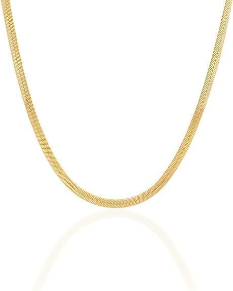 Amazon.com: ADINA EDEN Italian Gold Chain Necklace, 14K Gold Filled Choker Necklace For Women | Cuban Link, Figaro, and Snake Herringbone Necklaces For Women (Herringbone): Clothing, Shoes & Jewelry Italian Gold Chain, Herringbone Necklace, Cuban Link, Necklaces For Women, Gold Chain Necklace, Necklace For Women, Gold Chain, Herringbone, Gold Chains