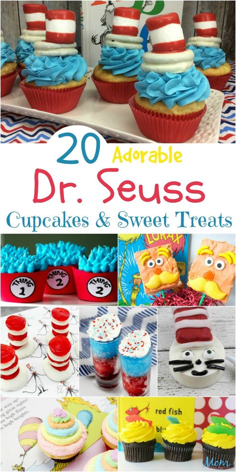 Dr Seuss Recipes, Dr Suess Recipes, Dr Suess Desserts, Dr Seuss Desserts, Dr Seuss Classroom Treats, Dr Seuss Themed Food, Dr Seuss Treats For School, Dr Suess Food Ideas, Dr Suess Snacks