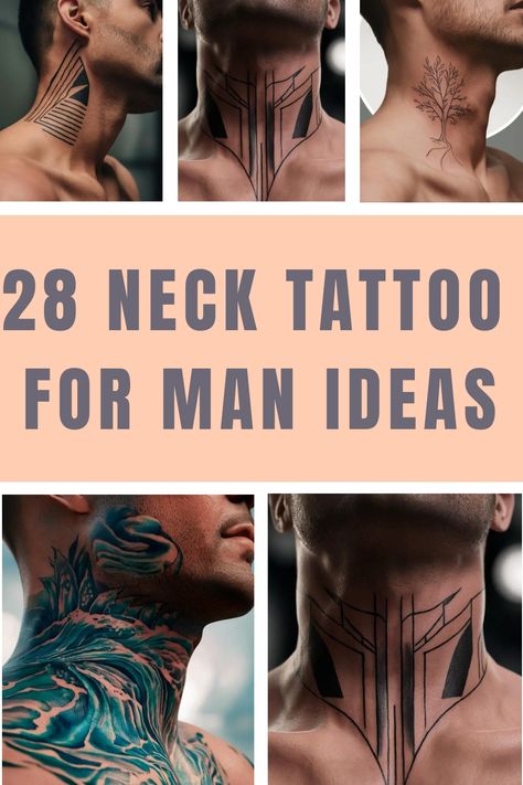 28 Neck Tattoo for Man Ideas Black Guy Neck Tattoo, Joker Neck Tattoo, Deep Tattoos For Guys, Neck Tattoo Inspiration, Cool Back Tattoos For Guys, Tattoo Neck Men, Tattoo Ideas Neck, Neck And Throat Tattoos Men, Neck Tattoo Ideas For Men