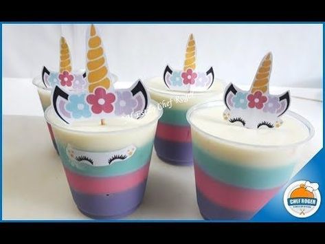 Gelatina para niñas, GELATINA DE UNICORNIO, # 523 | Chef Roger - YouTube Unicorn Desserts, Unicorn Party Decorations, Unicorn Crafts, Unicorn Birthday Parties, Unicorn Party, Unicorn Birthday, Candy Bar, Kids Birthday, First Birthdays