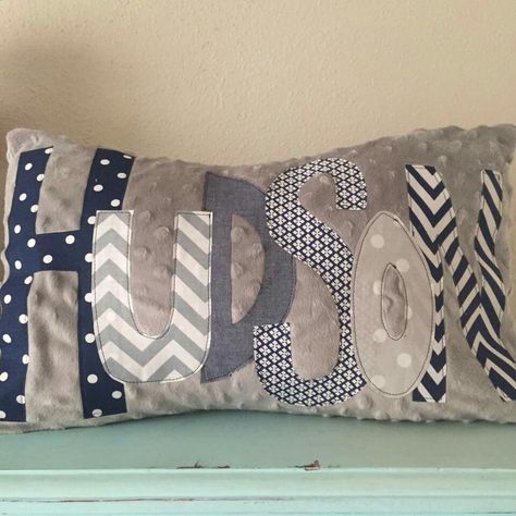 Personalized Pillow Cases Kids, Name Pillows, Guest Bedroom Bedding, Baby Pillow Case, Cushion Ideas, Make A Pillow, Pillow Cases Diy, Name Pillow, Personalized Pillow Cases