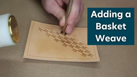 Adding a basket weave to your leather project can be frustrating, especially when it comes to keeping the lines straight. In this video, Daniel Reach gives his best tips and tricks for adding a beautiful and clean basketweave to any project. Woven Leather Basket, Handwoven Leather Basket Shoulder Bag, Leather Basket Weave Pattern, Eco-friendly Woven Leather Straw Basket Bag, Artisan Basket-shape Straw Bag With Weaving, Leather Supplies, Basket Weave, Craft Supply, Leather Projects