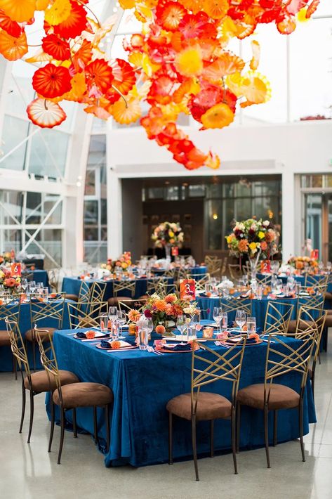 Navy Blue And Burnt Orange Centerpieces, Terracotta Navy Blue Wedding Decor, Blue And Orange Event Decor, Navy Blue And Orange Wedding Theme, Navy Blue And Terracotta Wedding Centerpieces, Navy Blue And Burnt Orange Wedding Decor, Navy Blue And Burnt Orange Wedding, Blue And Burnt Orange Wedding, Navy Blue And Orange Wedding