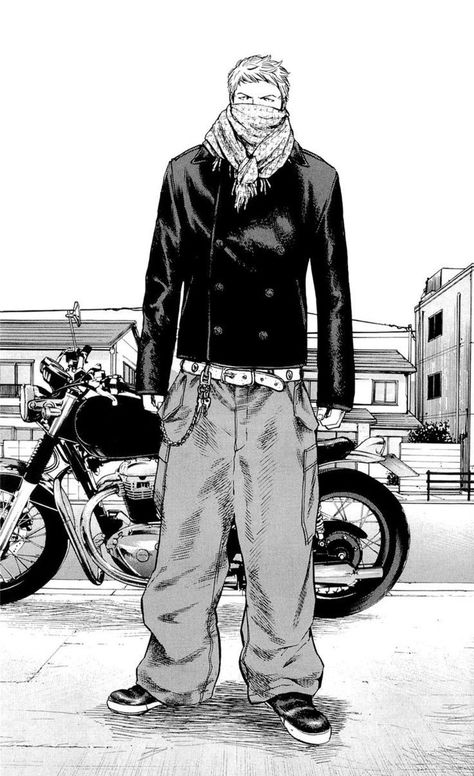 Delinquent Manga, Out Manga, 90s Manga, Martial Arts Games, Manga Fashion, Clover Manga, Anime Smile, Biker Aesthetic, Graphic Poster Art