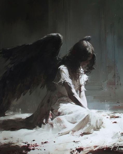 Dark Angel Aesthetic, الفن الرقمي, Istoria Artei, Rennaissance Art, 다크 판타지, Dark Art Illustrations, Beautiful Dark Art, Wow Art, Ethereal Art