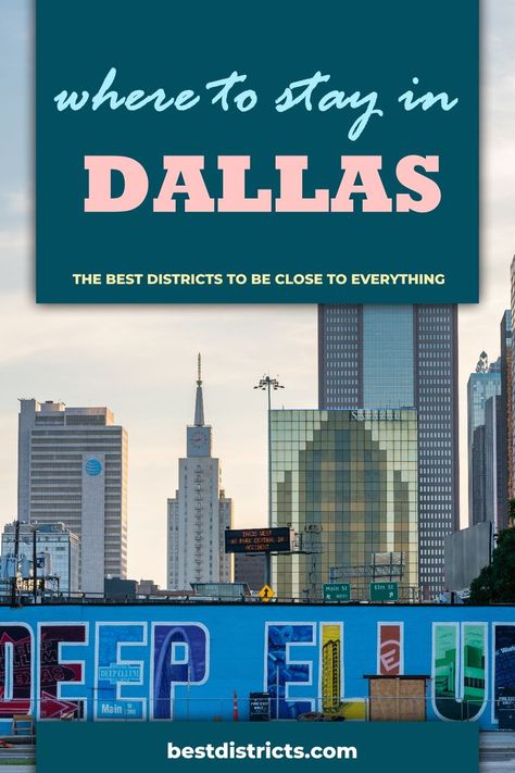 The best areas to stay in Dallas for a perfect trip to this Texan city. Discover the best neighborhoods to stay in Dallas and the most outstanding hotels in each area. With photos, maps and recommendations for each of the districts. Where To Stay In Dallas Texas, Dallas Neighborhoods, Dallas Hotels, Dallas Market, American Airlines Center, Saint West, American City, Texas Dallas, Downtown Dallas