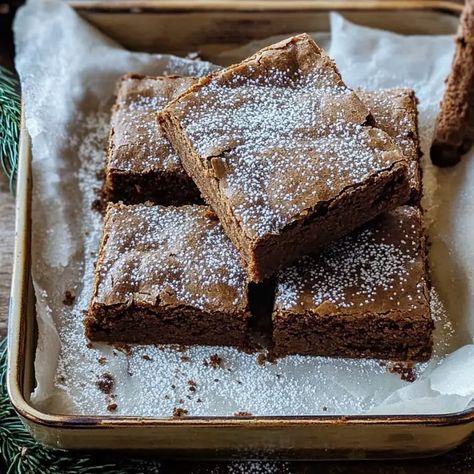 Gingerbread Brownies Gingerbread Brownies, Classic Brownies, Cookie Brownies, Holiday Menus, Gingerbread Cookie, Brownie Cookies, Vanilla Ice, Vanilla Ice Cream, Cozy Fall