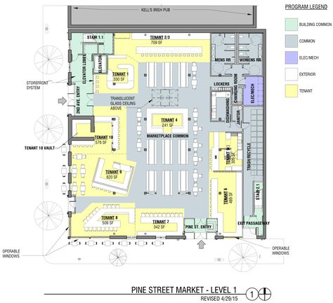 Pine Street Market, Portland Food Court Design, Supermarket Design Interior, Mini Mercado, Store Shelves Design, Hotel Floor Plan, Hall Flooring, Outdoor Restaurant Design, Grocery Store Design, Supermarket Design