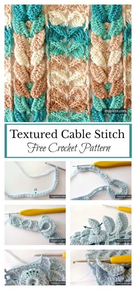 Cable Stitch Crochet, Biscuit Crust, Crochet Cable Stitch, Knitting Patterns Free Blanket, Biscuit Dough, Crochet Cable, Cable Stitch, Stitch Crochet, Crust Recipe