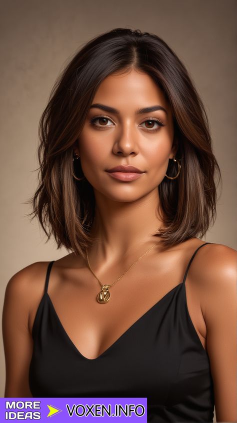 23 Top Short Haircuts for Thick Hair Women in 2024 Short Haircut Dark Hair, Short Neck Bob Hairstyles, Layer In Short Hair, Short Hairstyle With Layers Women, Mid Length Hairstyles Thick Hair, Short Hair Business Woman, Medium Length Cuts For Thick Hair, Shirt Hair Cuts For Women 2024, Dark Brown Short Hair With Curtain Bangs