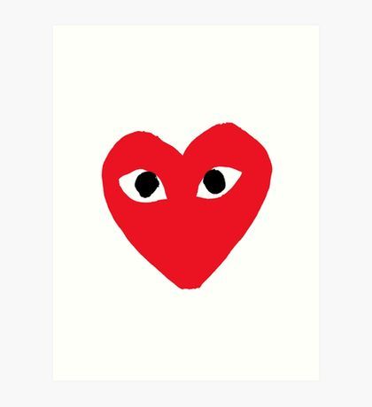 Hearts With Eyes Painting, Red Heart With Eyes, Red Dorm, Heart With Eyes, Content Studio, Polka Dot Walls, Heart Art Print, Eyes Wallpaper, Red Wall Art