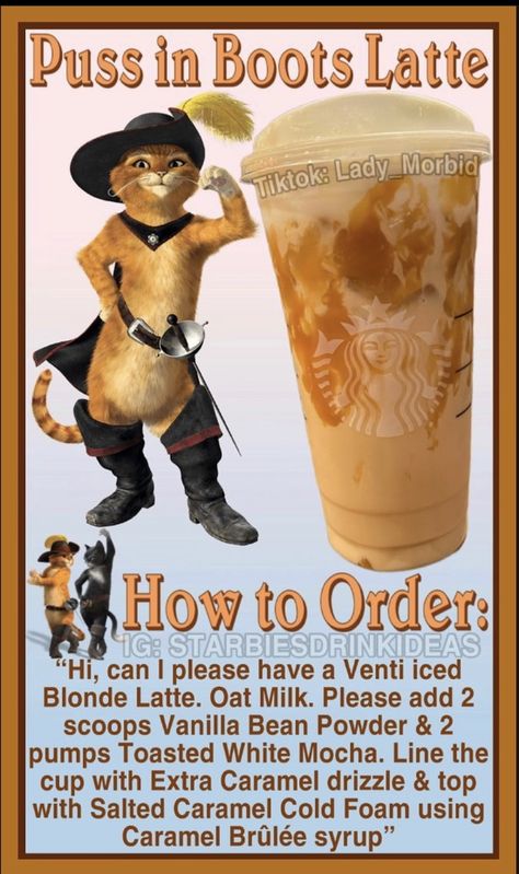 Starbucks Character Drinks, Starbucks Halloween Drinks, Starbies Drinks, Starbucks Ideas, Starbucks Flavors, Starbucks Drink Menu, Coffee Orders, Starbucks Hacks, Starbucks Secret Menu Recipes