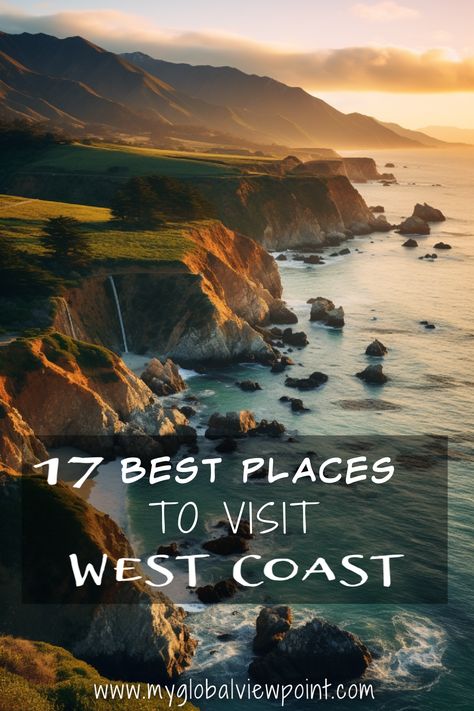 Coolest places to visit on the West Coast West Coast Travel, Beautiful Vacation Spots, Usa Pictures, West Coast Road Trip, Dream Vacations Destinations, Beautiful Cities, Greatest Adventure, Trip Ideas, Best Places To Visit