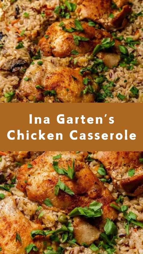 Ina Garten’s Chicken Casserole Chicken Vegetable Casserole Recipes, Broccoli Chicken Casserole Recipes, Chicken And Rice Broccoli Casserole, Chicken Breast Recipes Casserole, Chicken With Rice Casserole, Chicken Bake Casserole, Chicken Breast Healthy Recipes, Chicken Broccoli Casserole Healthy, Chicken Casseroles For Dinner