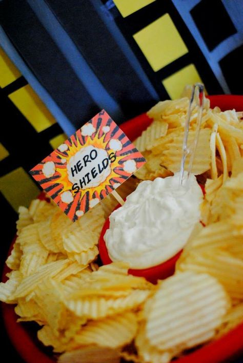 Twin Superhero Birthday Party, 1st Birthday Superhero Theme, Marvel Birthday Food Ideas, Avengers Birthday Party Diy, Fantastic Four Birthday Party Ideas, Superhero Food Ideas For Kids, Super Hero Themed Snacks, Marvel Themed Birthday Party Food, Spiderman Snack Ideas