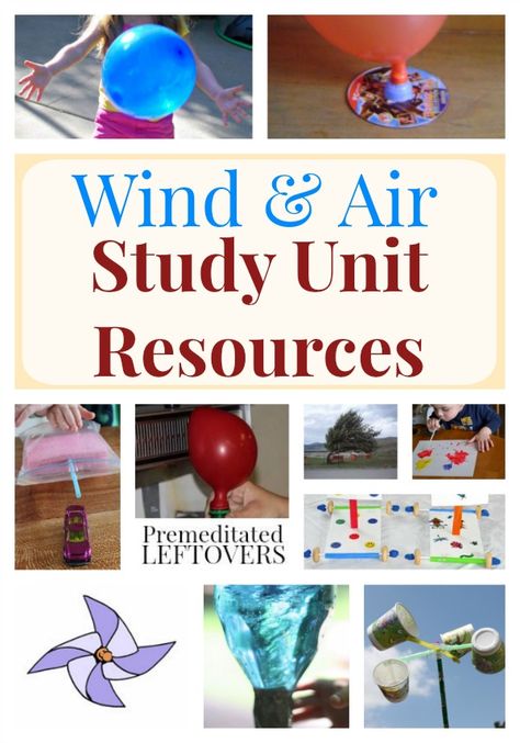 A fun roundup of crafts, experiments and games to teach kindergartens and older all about wind and air! Windy Weather Activities Preschool, Air Pressure Experiments, Weather Unit Study, Middle School Science Experiments, Weather Science, Weather Unit, Primary Science, Science Club, Weather Activities