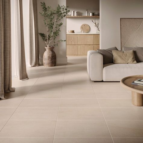 Tiles For Living Room Floor, Room Tiles Floor, Beige Floor Tile, Tiles Living Room, Tile Floor Living Room, Tiles Ideas, Furniture Architecture, Living Room Tiles, Salon Suites