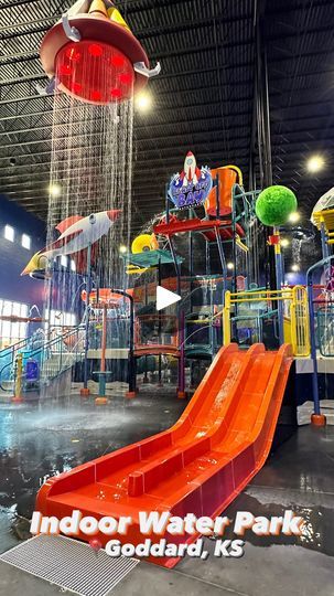 80K views · 2.6K reactions | Waterpark + Hotel near Wichita, KS 🚀  If you’re looking for a family-friendly hotel with the best amenities near Wichita, this is it! The Hampton Inn in Goddard, KS recently opened and is connected to the incredible @blastoffbay_ indoor water park! 🪐  This space-themed water park was one of the highlights of our recent trip from Kansas City to the Wichita metro area. My kids especially loved going down all the waterslides! As a parent, I loved not having to reapply sunscreen all day and all of the lifeguards on duty.  Here are the details: •Toddler play area •Large sprayground with three slides •A big bucket dump every few minutes •Big kid slides (must be 48”) •A lazy river with tubes and lifejackets •Swimming pool with basketball hoops •Surfing simulator •Ad Indoor Water Park, Toddler Play Area, Big Bucket, Hampton Inn, Indoor Waterpark, Family Friendly Hotels, Toddler Play, Kids Slide, Friends Family