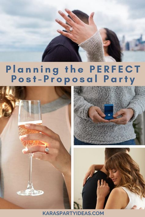 Proposal Party Food Ideas, Proposal Celebration Ideas, Proposal After Party Decorations, After Engagement Party, Proposal Ideas Engagement Simple, Proposal Party Ideas Surprise, Post Engagement Party, Post Proposal Party Ideas, Surprise Engagement Party After Proposal