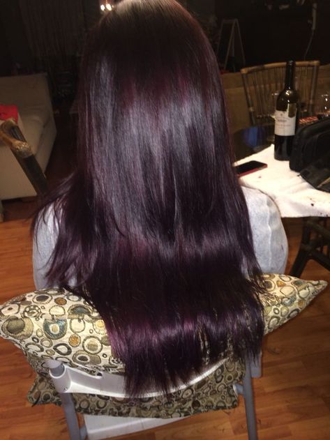 Violet Brown Hair, Red Violet Hair Color, Pelo Color Vino, Long Purple Hair, Red Violet Hair, Violet Hair Colors, Hair Color Plum, Dark Purple Hair, Brown Hair Shades