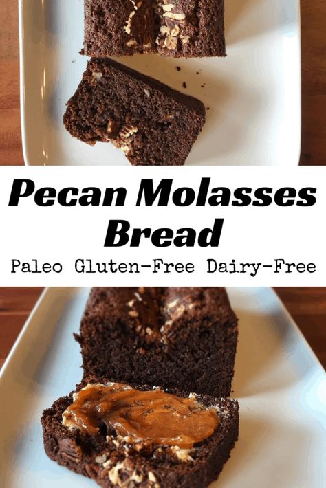 Molasses Bread Recipe, Paleo Sandwich Bread, Almond Flour Bread Recipes, Recipes Using Coconut Flour, Molasses Bread, Paleo Bread Recipe, Paleo Recipes Snacks, Free Guy, Almond Flour Bread