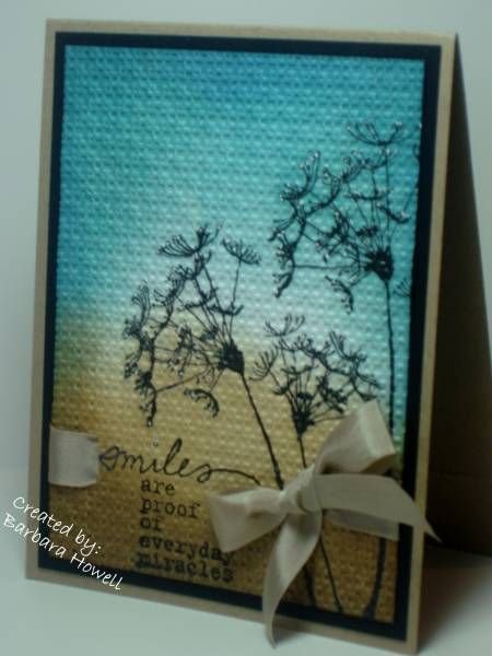 Embossed on Embossed TLC281 Distress Broken China, Faded Jeans, Chipped Sapphire, Tea Dye, Brushed Coduroy and Walnut Stain, Paper Craft Greeting Cards, Powder Sponge, Square Lattice, Dandelion Wishes, Silhouette Cards, Unity Stamps, Embossing Powder, Embossed Cards, Broken China