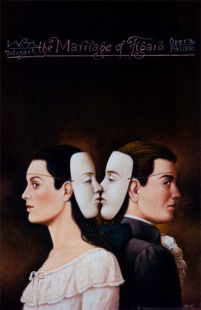 Rafal Olbinski, The Marriage Of Figaro, Marriage Of Figaro, Opera Music, Polish Posters, Polish Poster, Rene Magritte, Unusual Art, Oscar Wilde