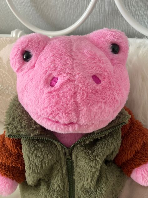 Pink Build A Bear Frog Aesthetic, Pink Frog Build A Bear, Pink Build A Bear, Cute Frog Pics, Build A Bear Ideas, Build A Bear Frog Aesthetic, Frog Build A Bear, Frog Pics, Frog Photo