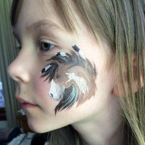 Farm Animal Face Paint, Horse Face Painting, Horse Face Paint, Mime Face Paint, Face Painting Ideas For Kids, Animal Face Paintings, Farm Event, Cheek Art, Painting Ideas For Kids