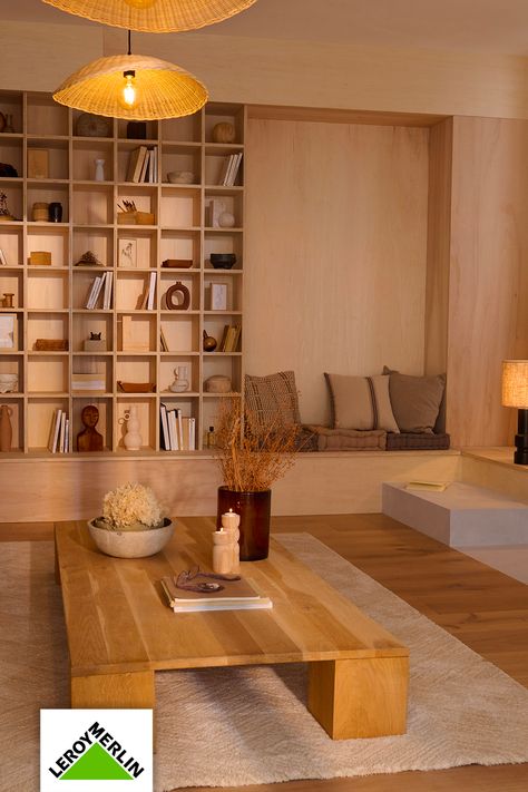 Concept Boutique, Minimal Living Room, Reading Room, Interior Inspo, Storage Shelves, Bookshelves, Leroy Merlin, Family Room, Bookcase