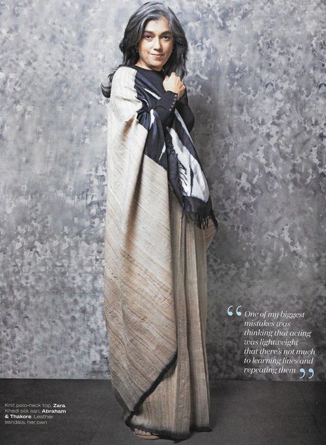 Elle-jan-2015-(aw-2015-sari)-Ratna-Pathak-Shah-photo--Amit-Thakur … Ratna Pathak, Blouses Pattern, Formal Saree, Design Houses, College Projects, Saree Draping Styles, Indian Woman, Saree Dress, Saree Look