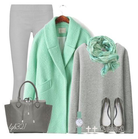 "Mint & Gray" by lgb321 ❤ liked on Polyvore featuring Joseph, Uniqlo, Michael Kors, Jennifer Zeuner, Emporio Armani, grey, mint and gray Mint And Grey Outfit, Mint Outfit, Soft Summer Palette, Saturday Outfit, Silver Color Scheme, Clear Spring, Closet Colors, True Winter, Work Flow