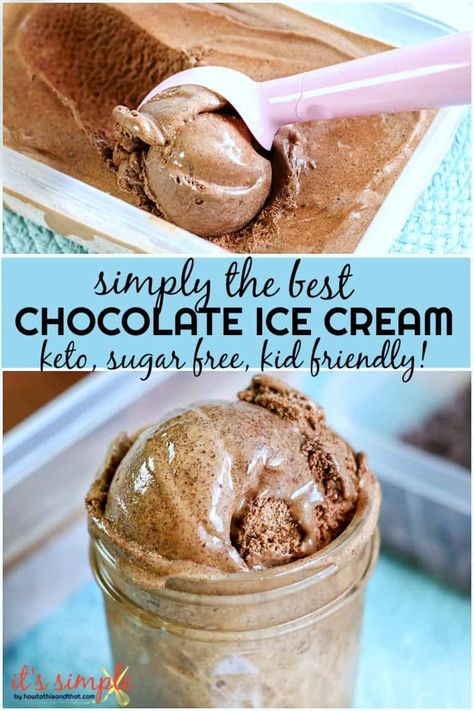 #Keto ice cream is easy to make, all you need are a few ingredients! There is no need to worry about a bitter sweetener taste here! #ketorecipes #ketoicecream #ketochocolate #lowcarbdessert #ketodessertrecipes #easyketorecipes #lowcarbketo #lchf #kidfriendlyrecipes #icecreamrecipes #chocolaterecipes #ketosnacks #glutenfree #almondmilk #chocolate #lilyschocolate #sugarfree #healthyrecipes #homemadefrosty #wendysfrosty #chocolatesoftserve #ketodietrecipes #ketodietforbeginners How To Make Keto Ice Cream, Keto Chocolate Ice Cream, Keto Ice Cream Recipes, Keto Pudding, Keto Chicken Recipes, Keto Treats, Low Carb Ice Cream, Postre Keto, Keto Ice Cream