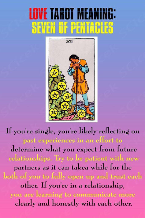 The Suit of Pentacles Tarot card meanings cover material aspects of life, including work, business, trade, property, money, and other material possessions. The positive aspects of the suit of pentacles include manifestation, realization, proof, and prosperity. They are connected through the senses and seek pleasure through them. Love Tarot Card Meaning: Seven of Pentacles—Divine Bubble Tarot
 ... daha fazla King Of Pentacles Tarot Meaning Love, King Of Pentacles Tarot Meaning, Suit Of Pentacles, Pentacles Tarot Meaning, Seven Of Pentacles, King Of Pentacles, Love Tarot Card, Tarot Interpretation, Pentacles Tarot