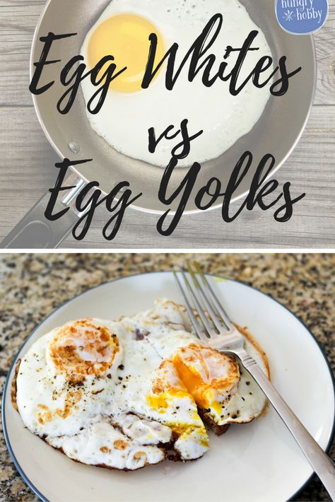 Should you eat egg whites or egg yolks? They both have important nutrition benefits, find out how to balance what you should choose! via @hungryhobby Egg Yolk Benefits, Egg White Benefits, Egg White Breakfast, Egg Yolk Recipes, Pumpkin Protein Pancakes, Low Carb Clean Eating, Egg Nutrition, Egg Benefits, Egg White Protein