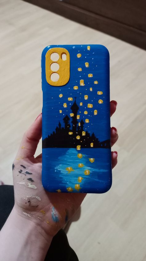 Colorful Tangled phone case handmade Handmade Phone Case Painted, Artsy Phone Cases, Phone Case Diy Paint, Acrylic Phone, Handmade Phone Case, Diy Iphone Case, Diy Phone Case, Tangled, Acrylic Paint