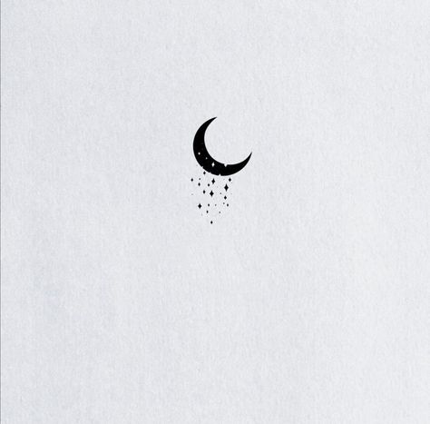 Small Tattoos Celestial, Minimal Universe Tattoo, Moon Light Tattoo, Tiny Moon Tattoos For Women, Small Universe Tattoo, Mini Tattoos Moon And Stars, Minimal Tattoo Moon, Mini Moon Tattoo, Moon Tattoo Simple