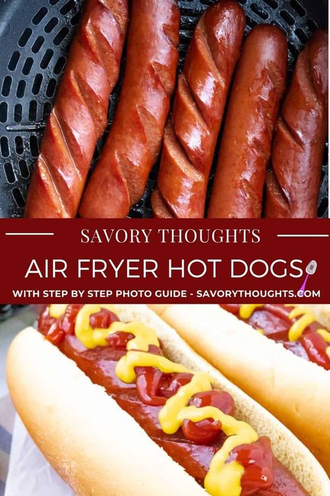 How To Cook Hotdogs In Air Fryer, Air Fried Hotdogs, Airfryer Hot Dogs, Air Fryer Hotdogs Recipes, Air Fry Hotdogs, How To Air Fry Hotdogs, Hotdogs In The Air Fryer, Air Fryer Hot Dogs Recipes, Hotdogs In Airfryer