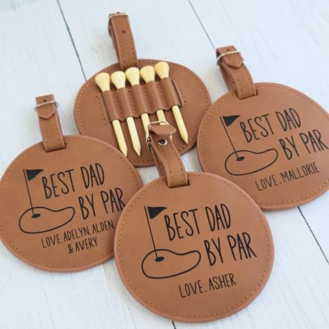 Best Grandpa By Par, Golf Tee Holder, Golf Bag Tags, Best Dad By Par, Golf Christmas Gifts, Personalized Golf Gifts, Best Grandpa, Golf Gifts For Men, Golf Tee