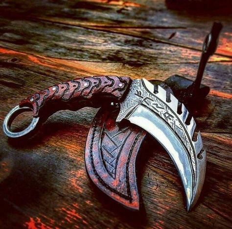 Curved Knife, Pretty Knives, Karambit Knife, Knife Design, Cool Knives, Knife Sharpening, Knife Making, Larp, Bushcraft